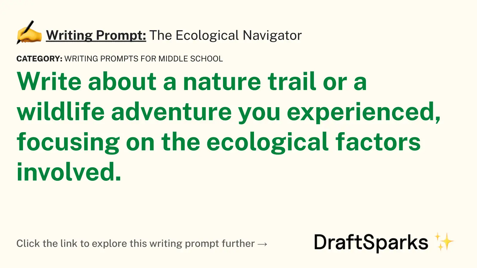 The Ecological Navigator