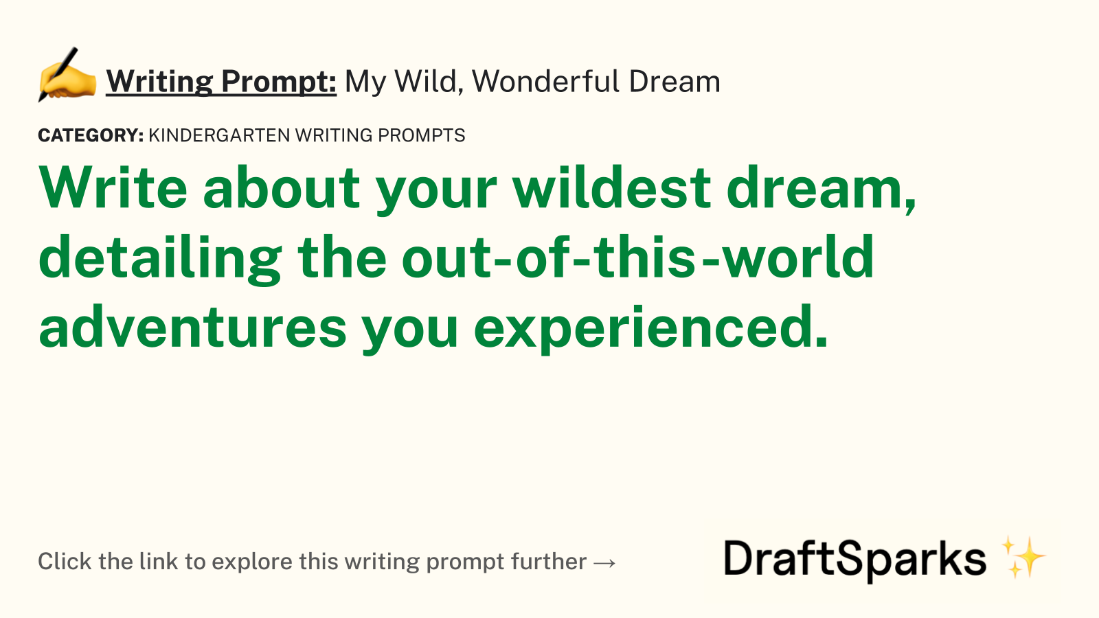 My Wild, Wonderful Dream