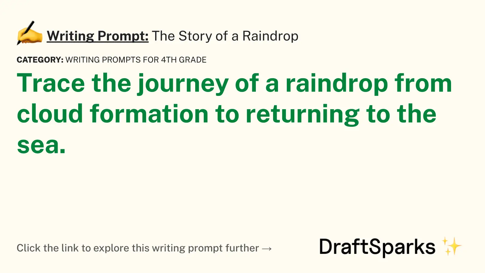 The Story of a Raindrop