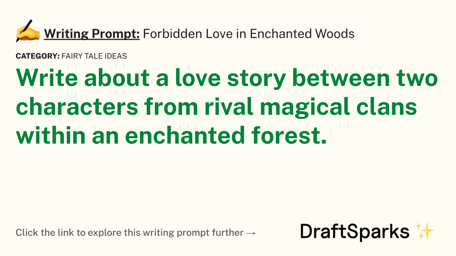 Forbidden Love in Enchanted Woods