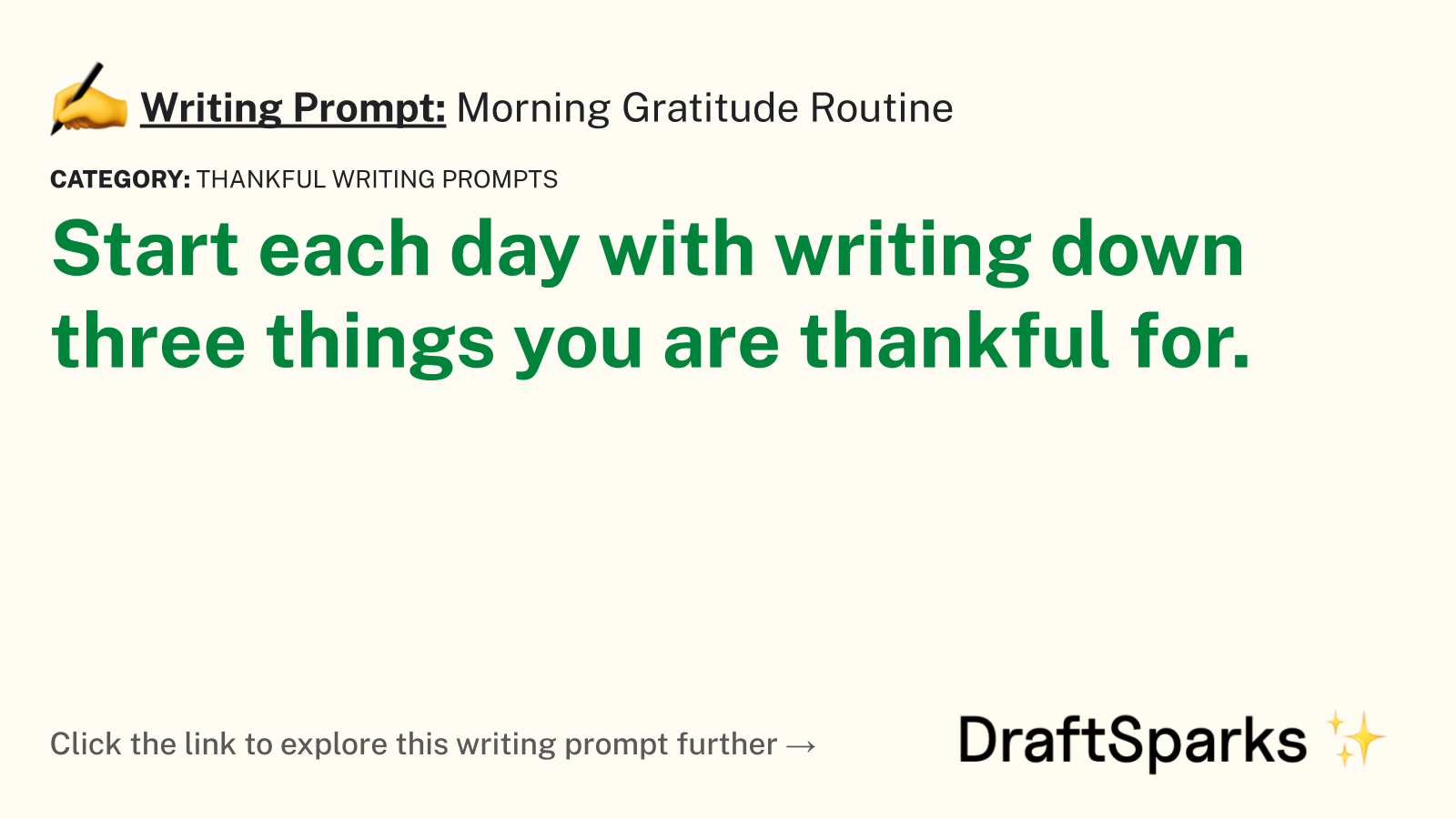 Morning Gratitude Routine