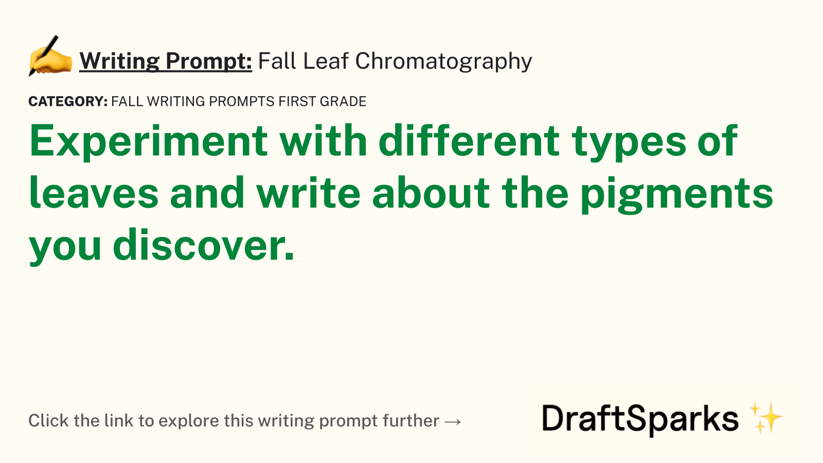 Fall Leaf Chromatography