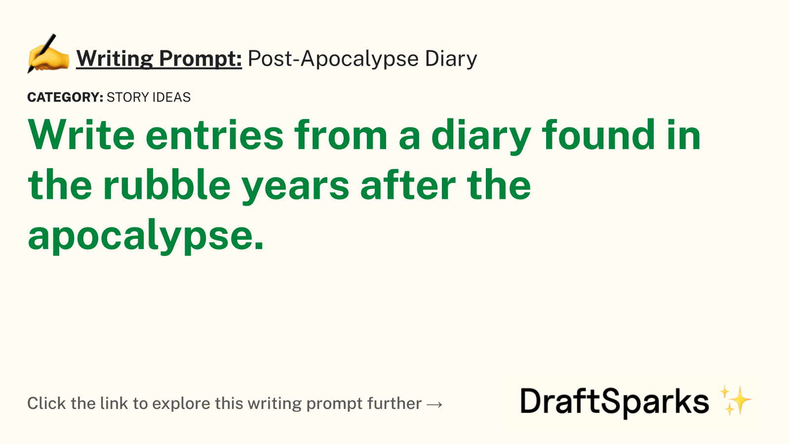 Post-Apocalypse Diary