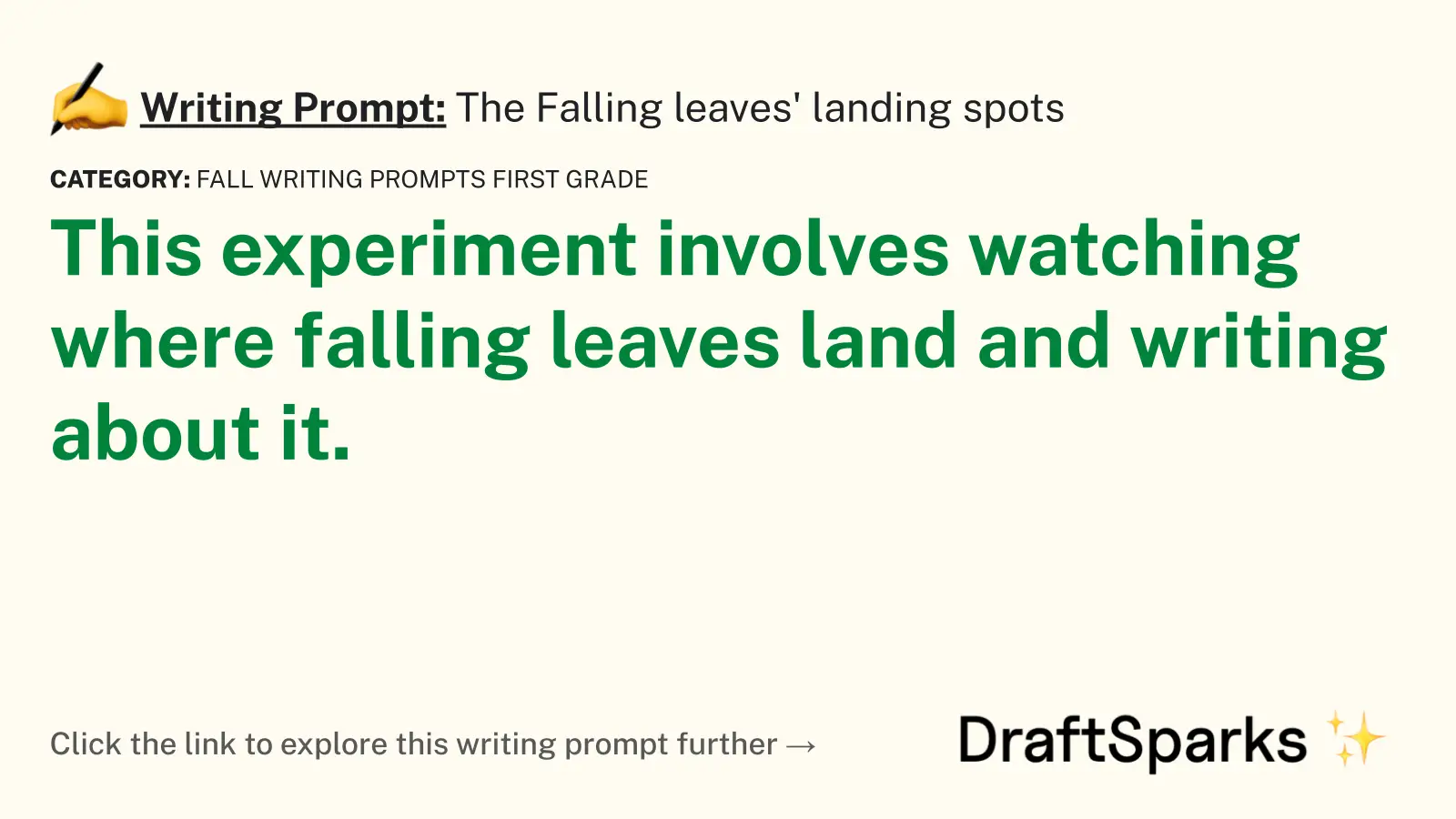 The Falling leaves’ landing spots