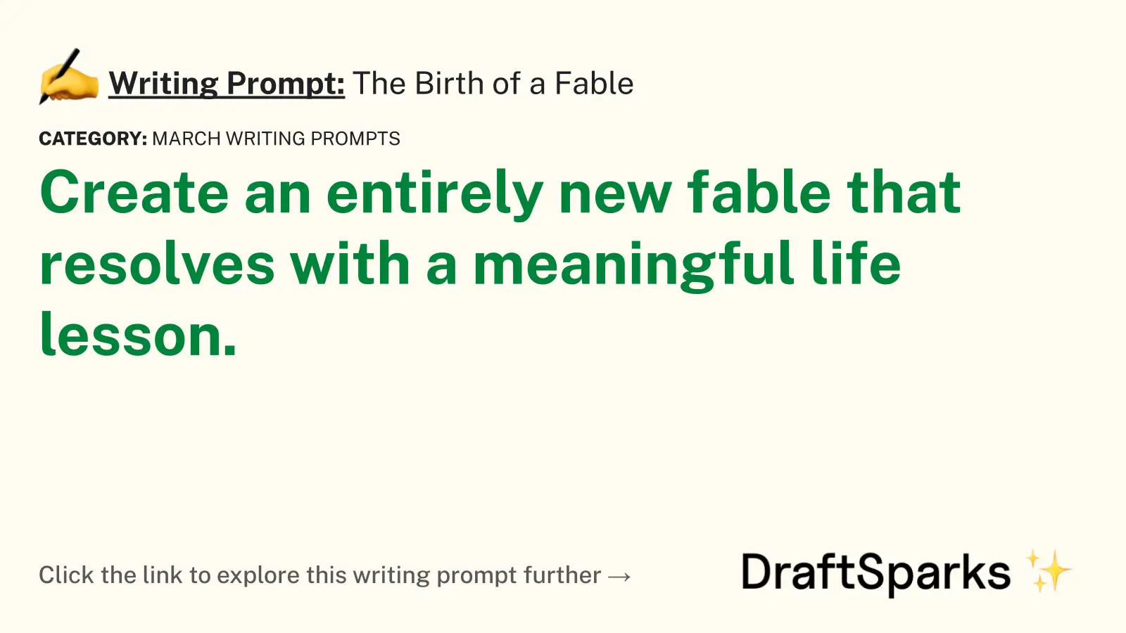 The Birth of a Fable