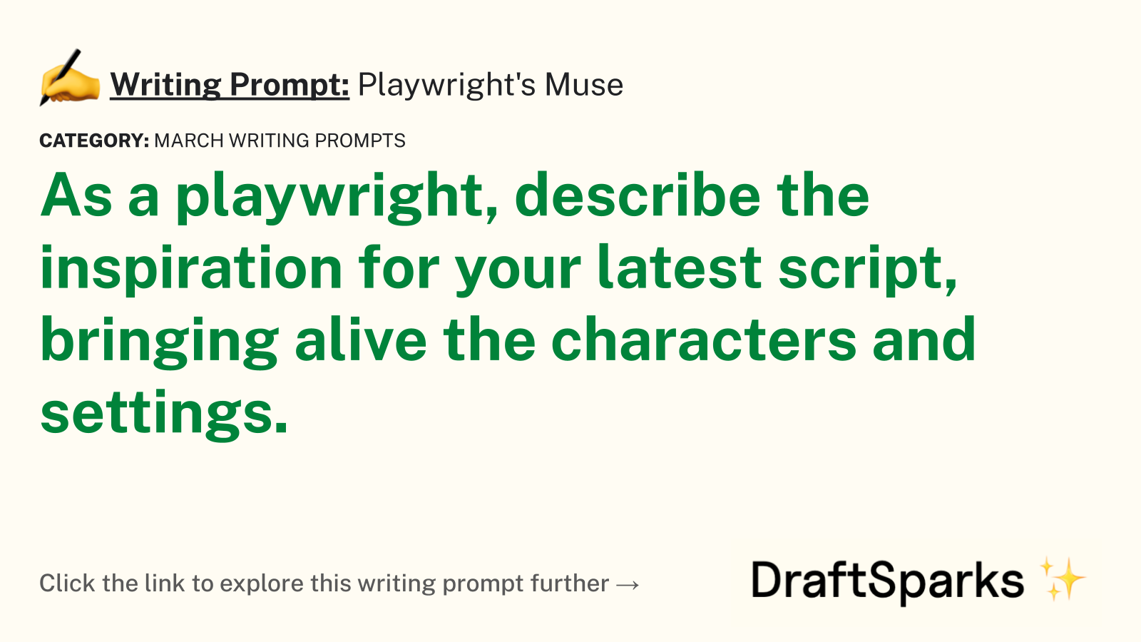 Playwright’s Muse