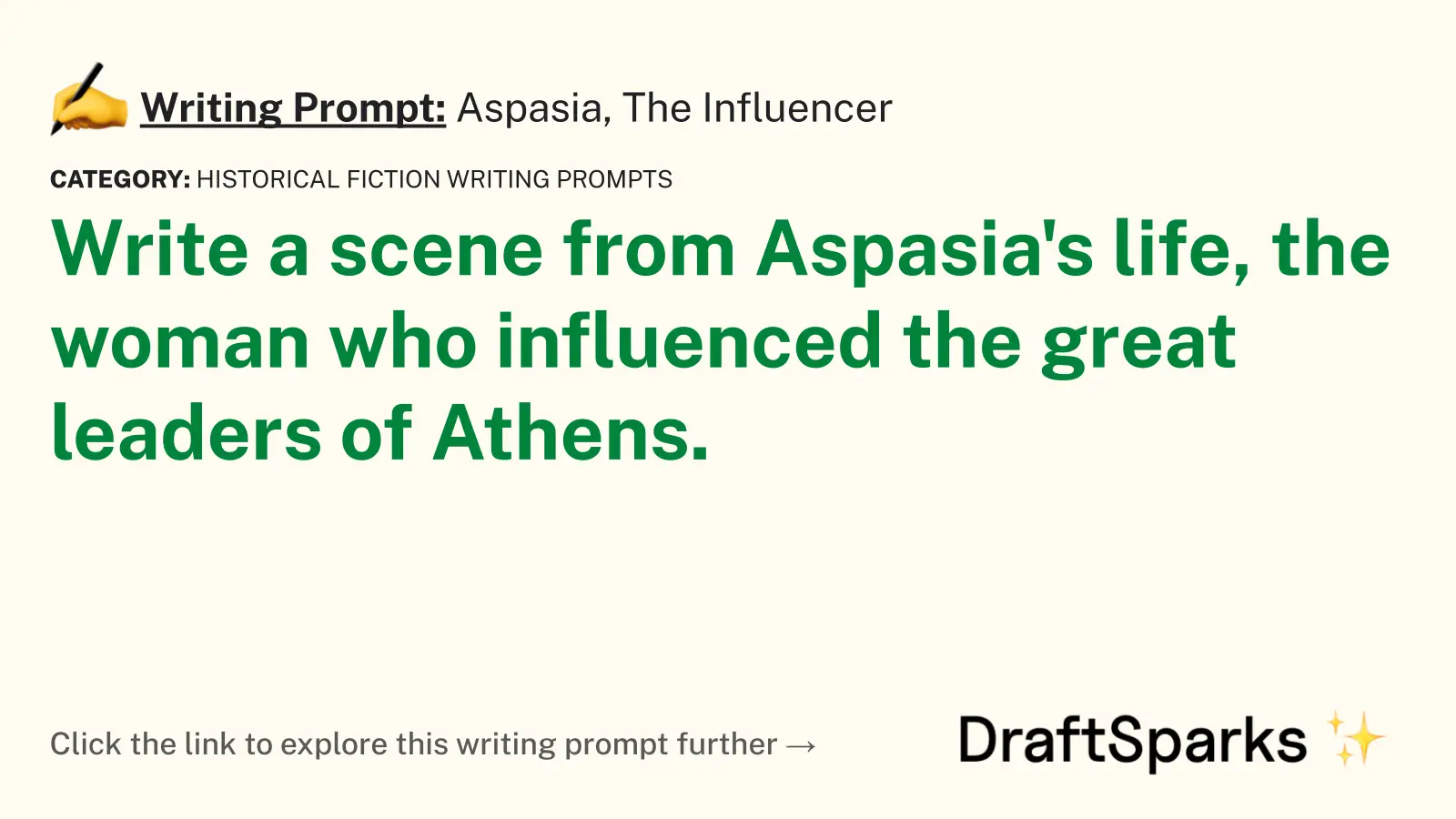 Aspasia, The Influencer