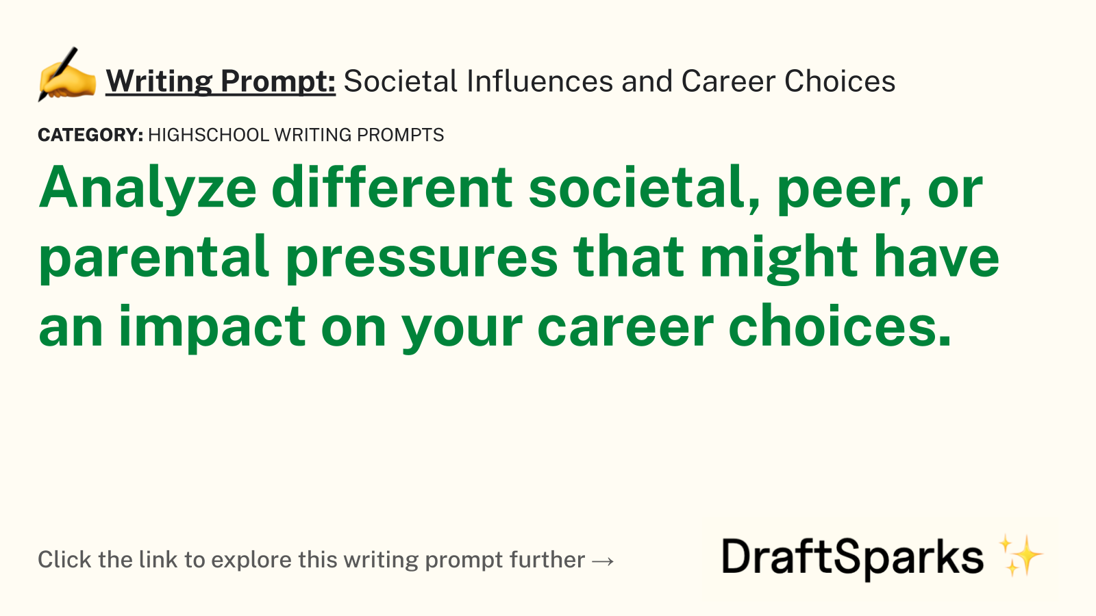 Societal Influences and Career Choices