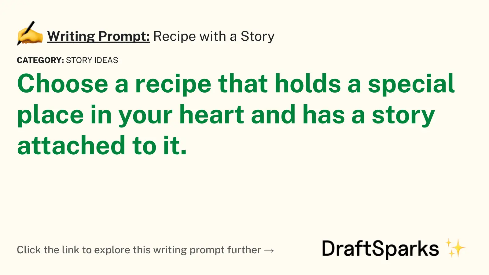 Recipe with a Story