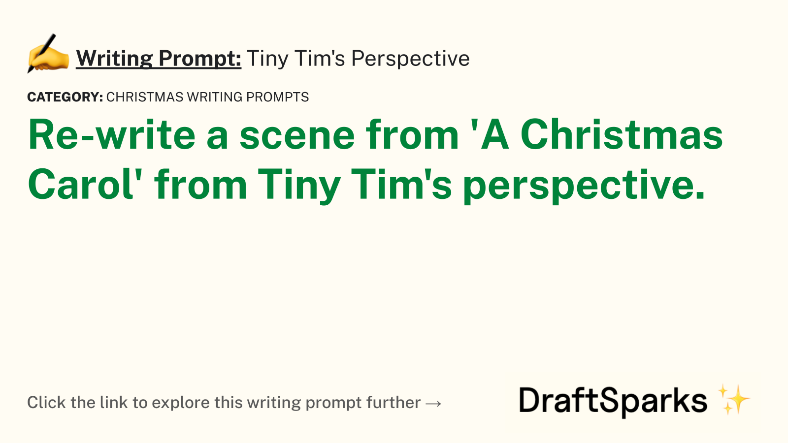 Tiny Tim’s Perspective