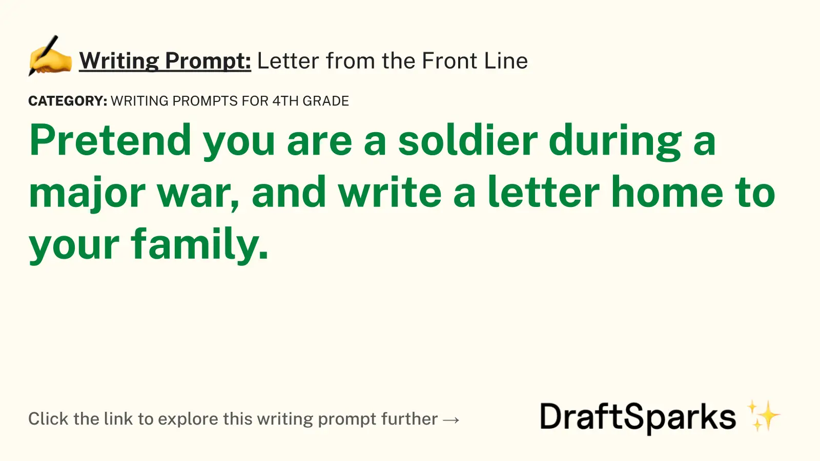 Letter from the Front Line