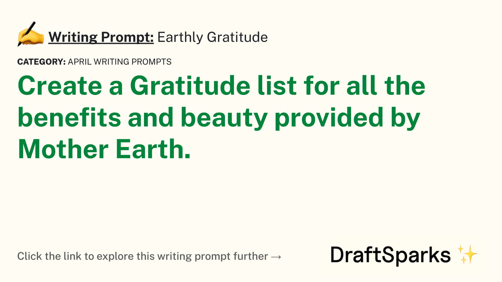 Earthly Gratitude