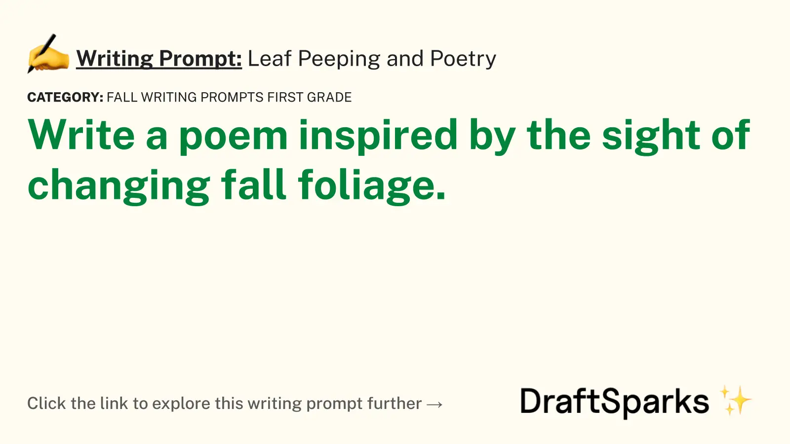 Leaf Peeping and Poetry