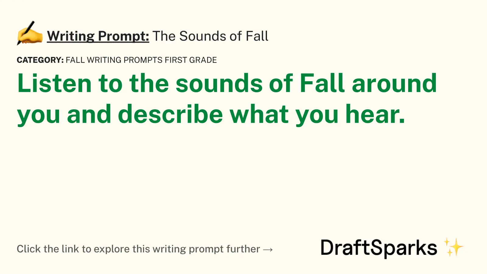The Sounds of Fall