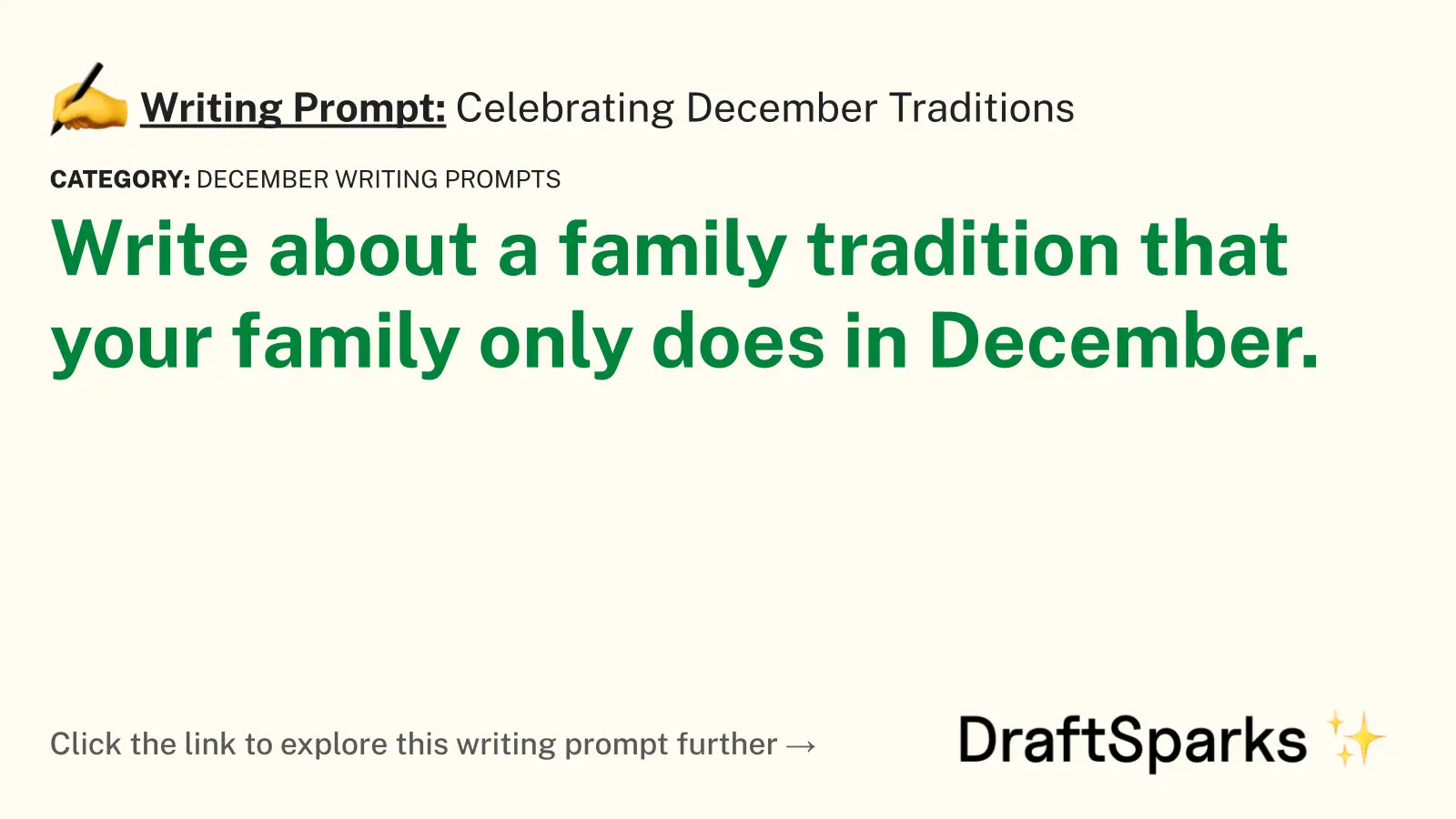 Celebrating December Traditions
