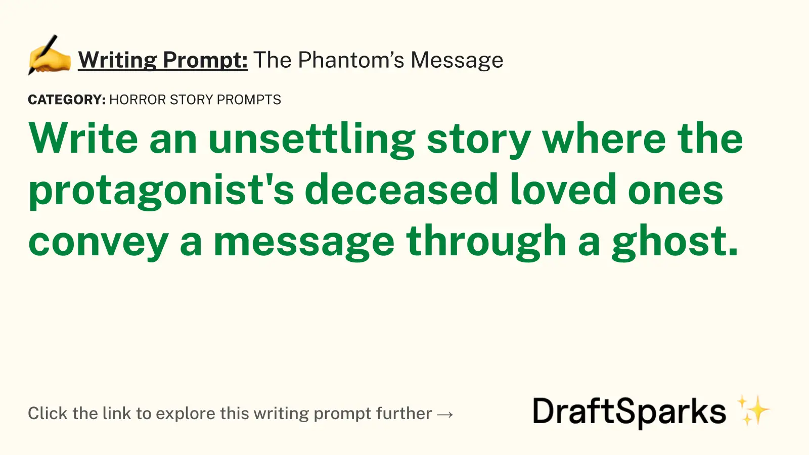 The Phantom’s Message