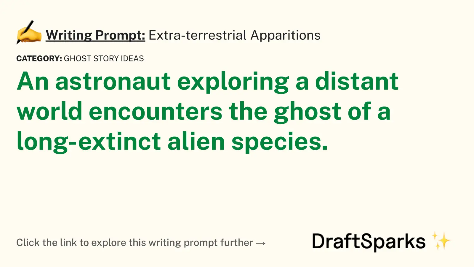 Extra-terrestrial Apparitions