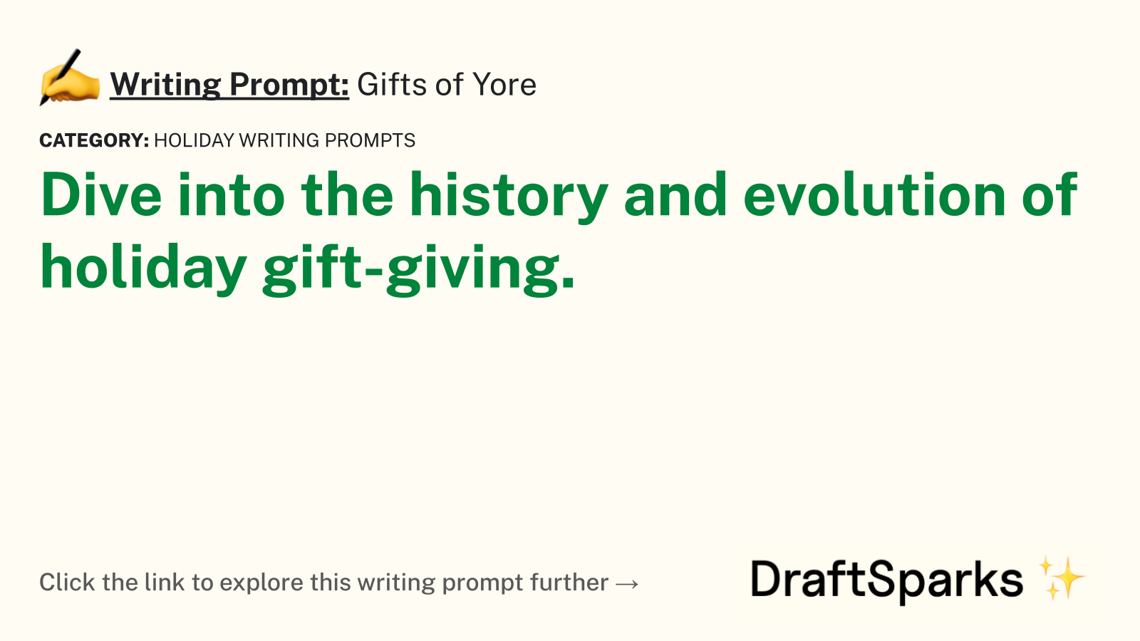 Gifts of Yore