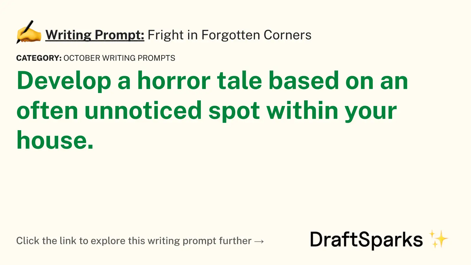 Fright in Forgotten Corners