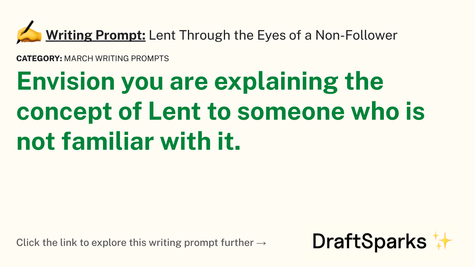 Lent Through the Eyes of a Non-Follower