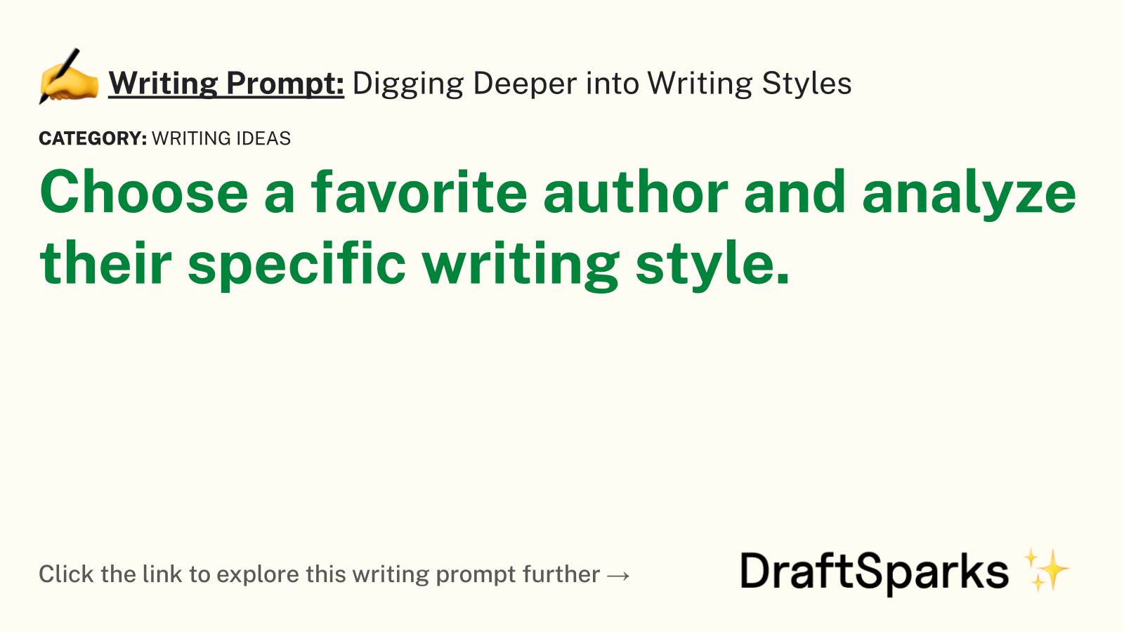 Digging Deeper into Writing Styles