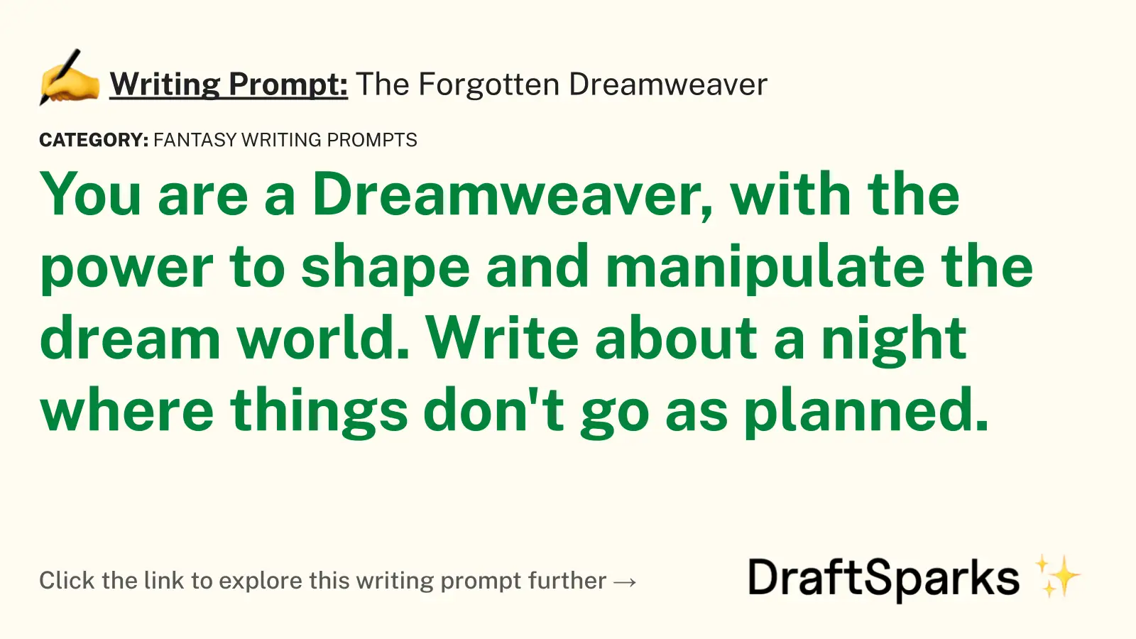The Forgotten Dreamweaver