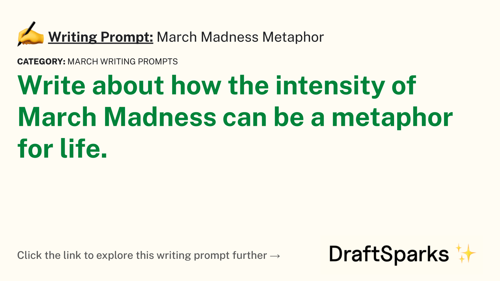 March Madness Metaphor