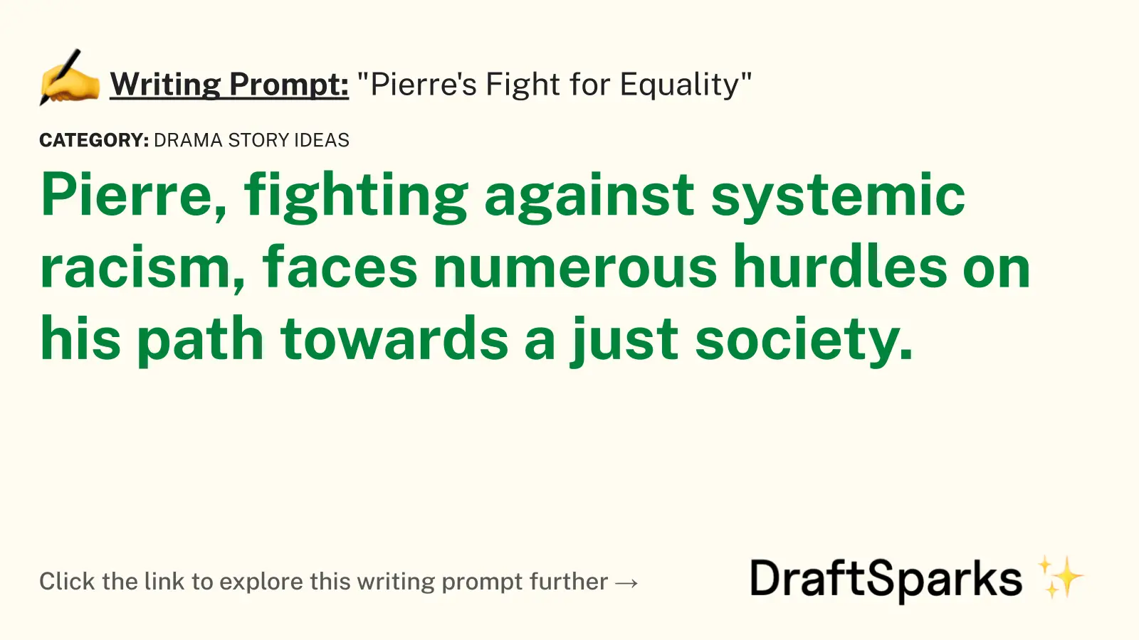 “Pierre’s Fight for Equality”