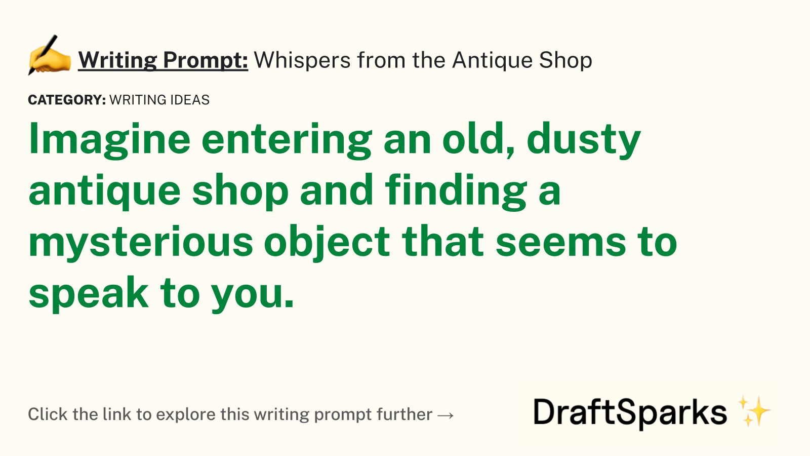Whispers from the Antique Shop