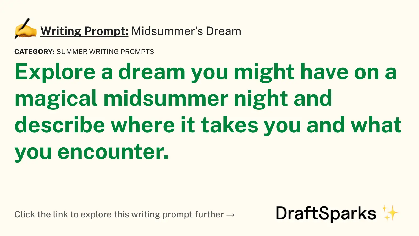 Midsummer’s Dream
