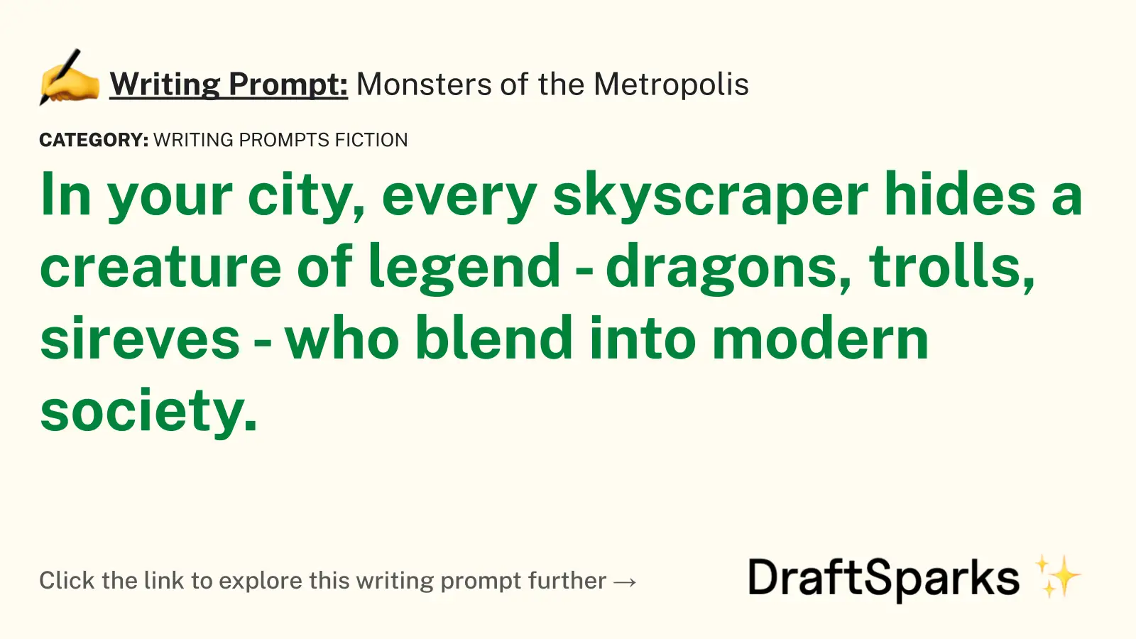 Monsters of the Metropolis