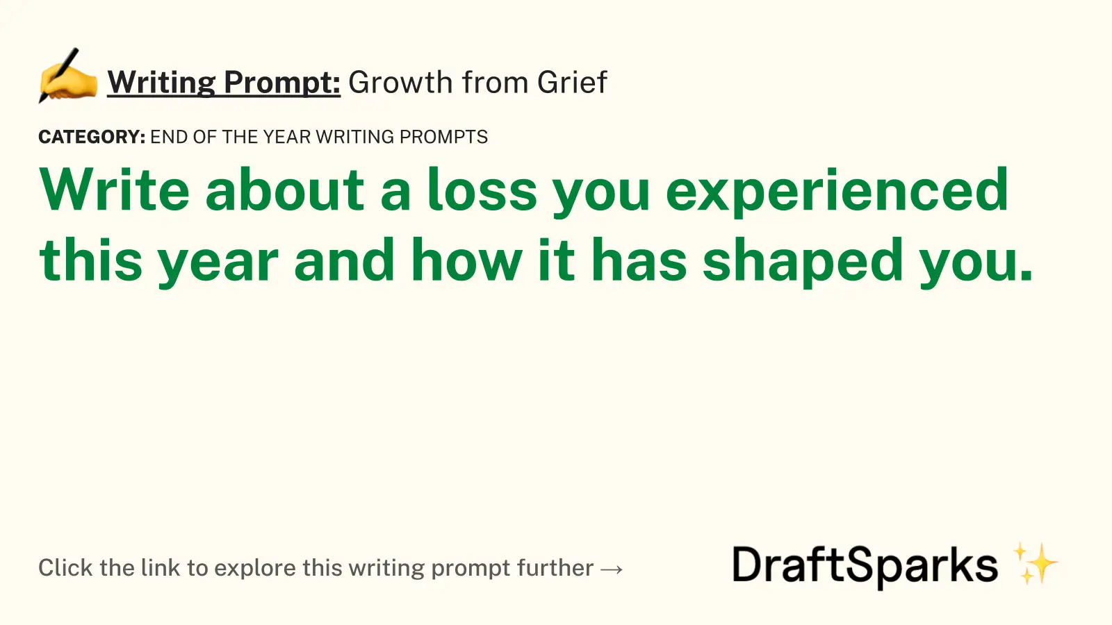 Growth from Grief