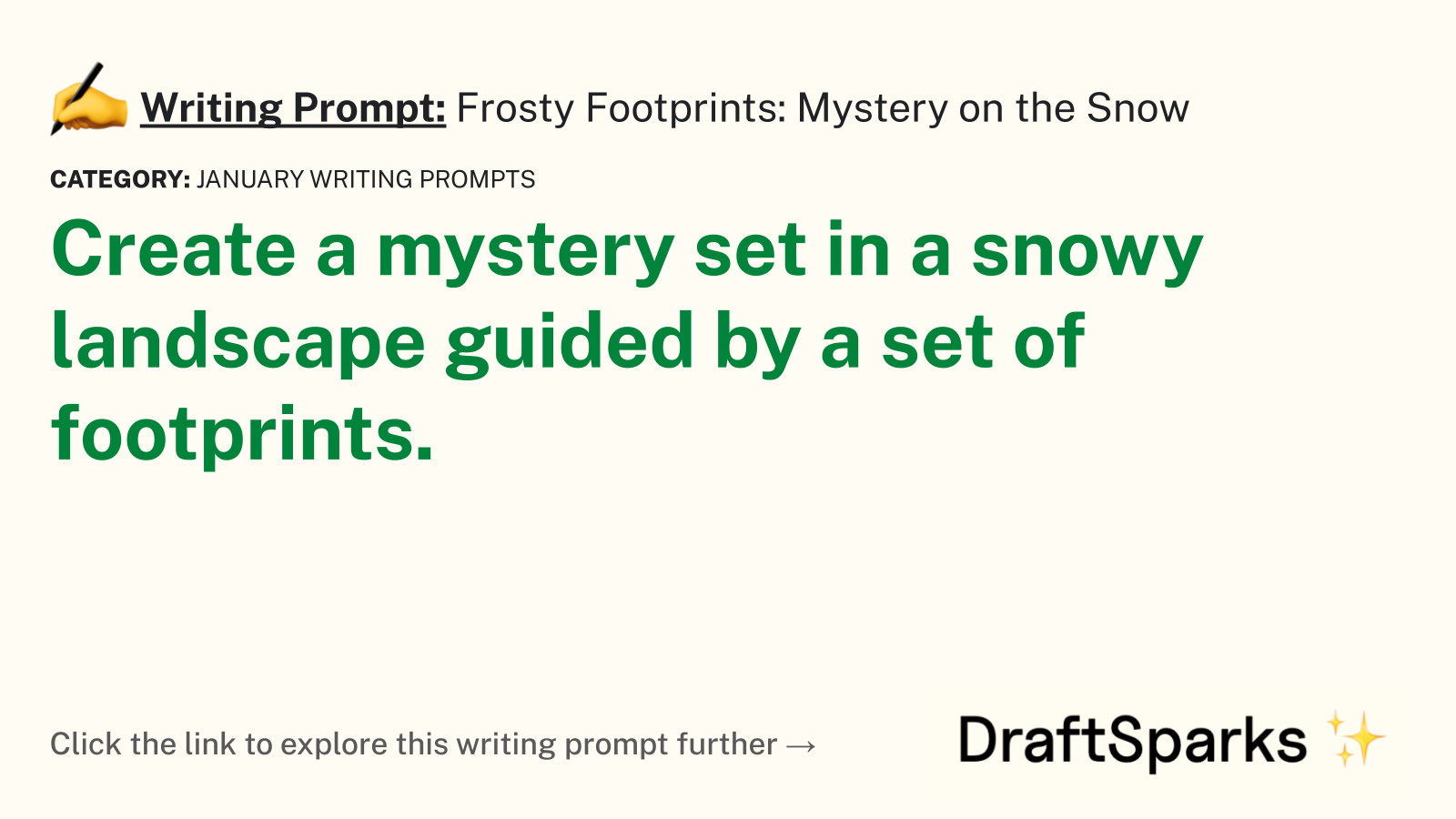 Frosty Footprints: Mystery on the Snow