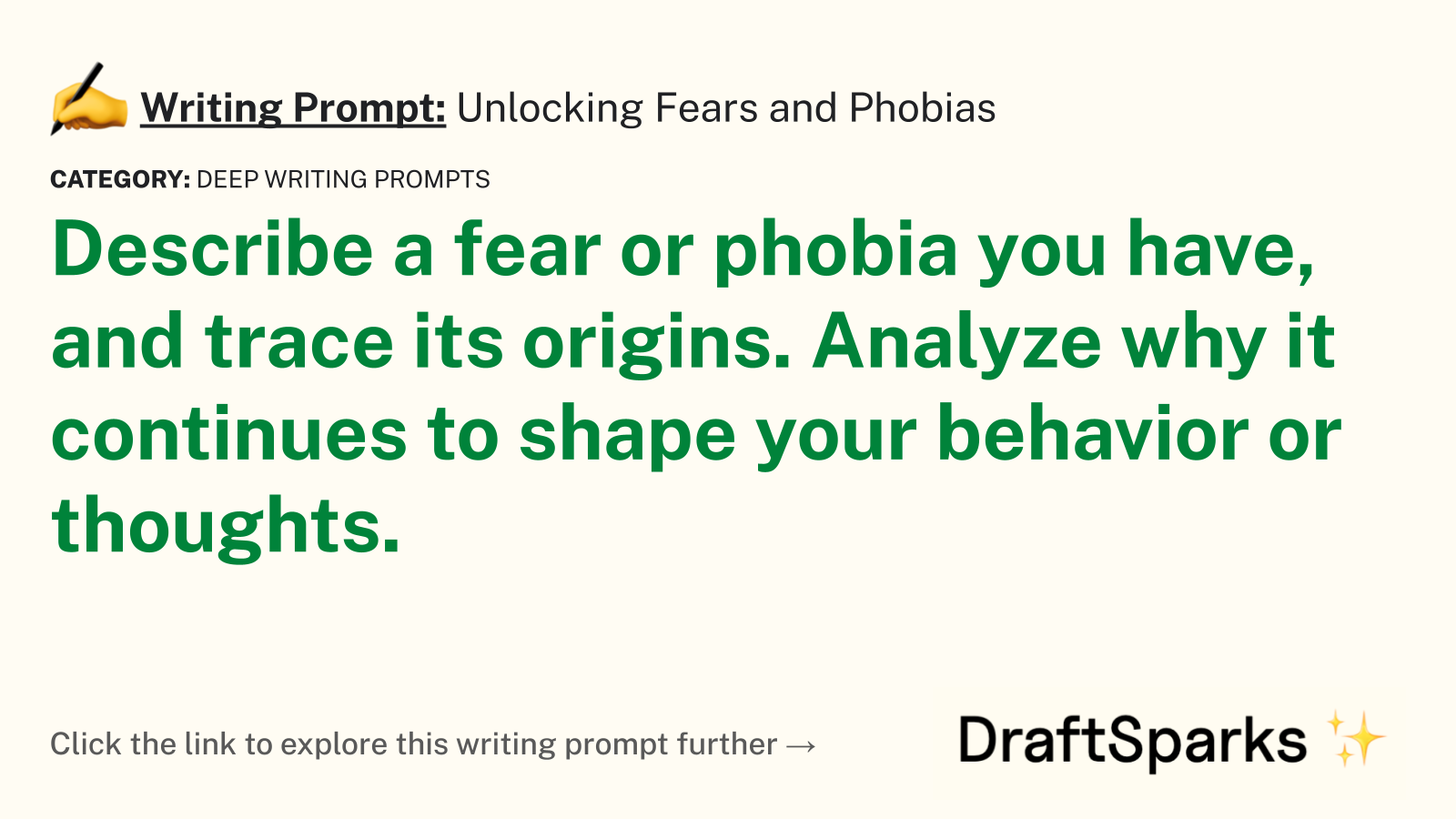 Unlocking Fears and Phobias