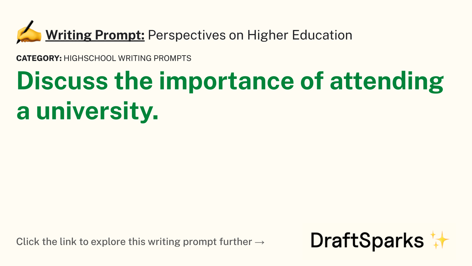 Perspectives on Higher Education