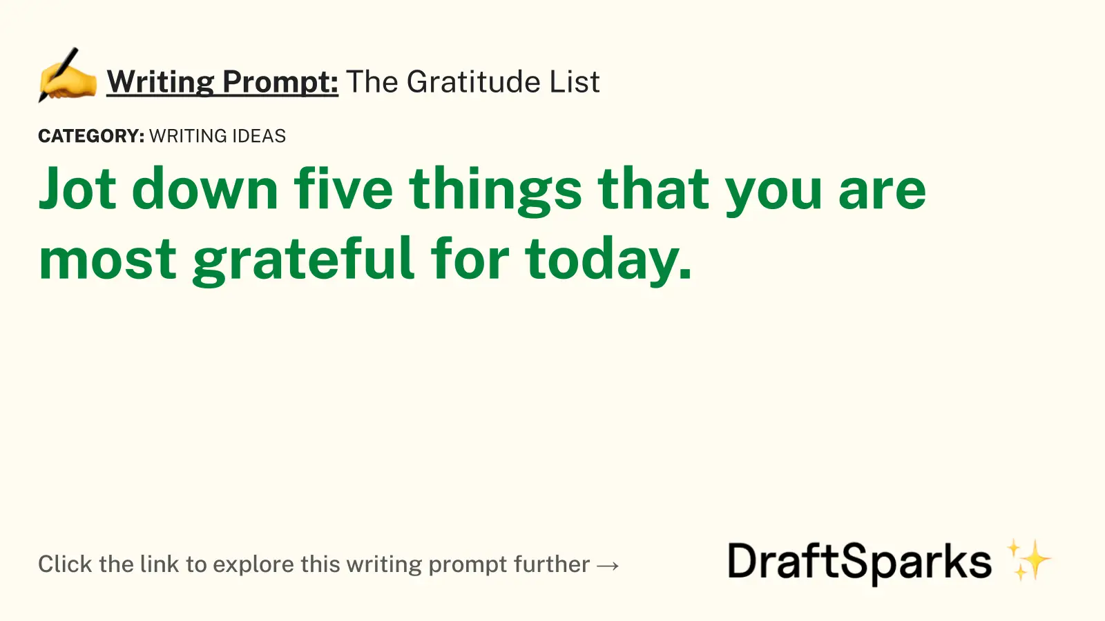 The Gratitude List