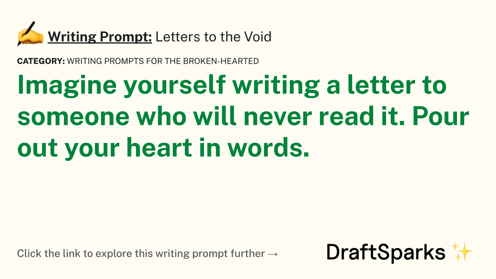 Letters to the Void