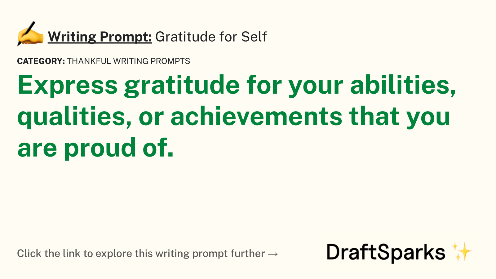 Gratitude for Self