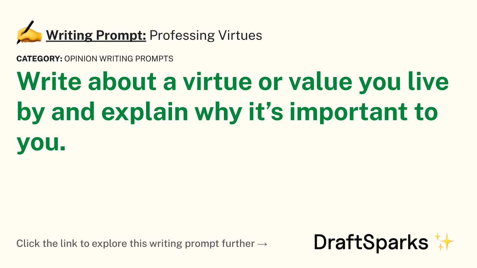 Professing Virtues