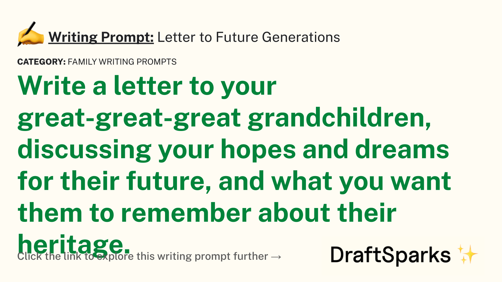 Letter to Future Generations