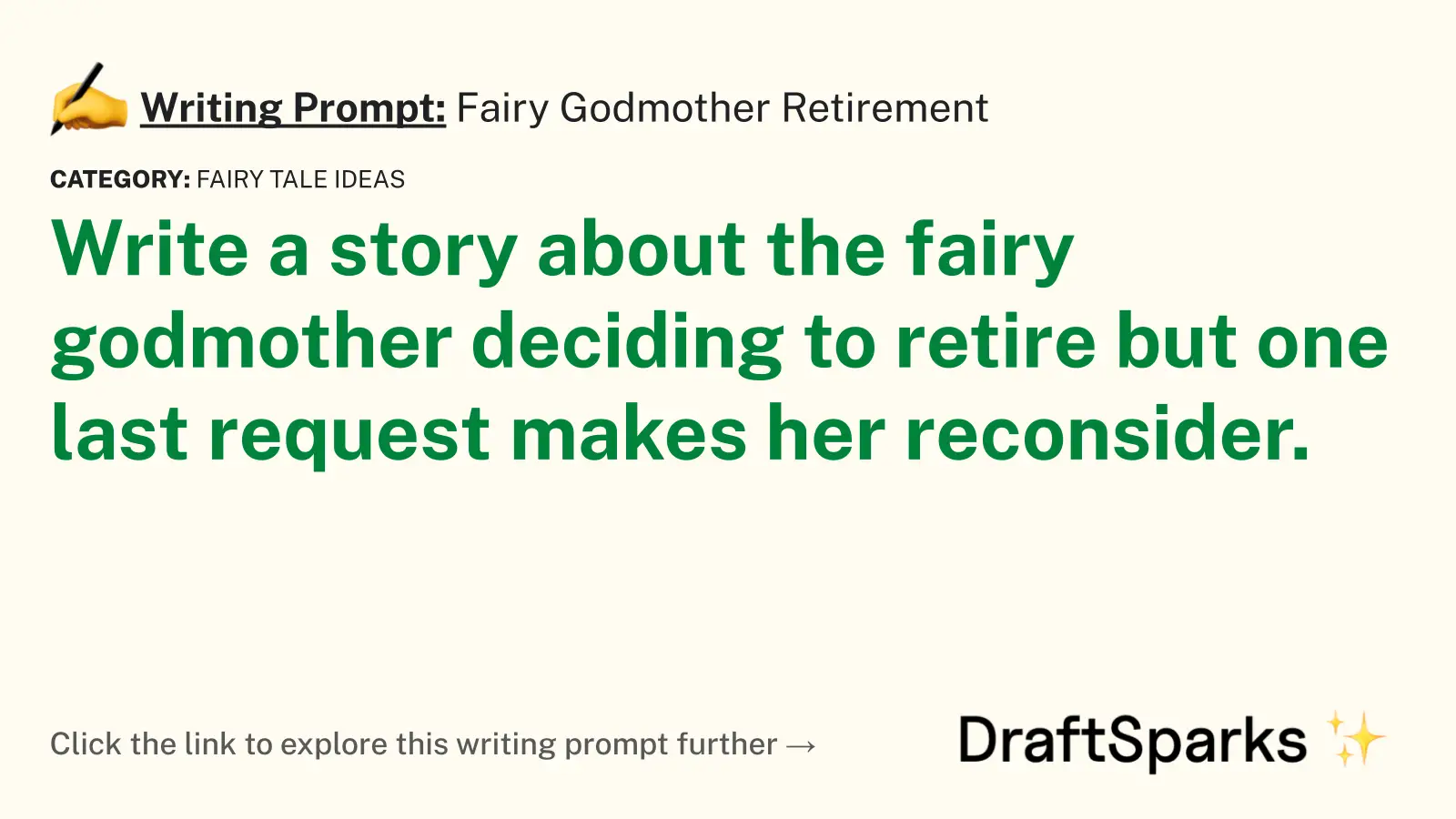 Fairy Godmother Retirement