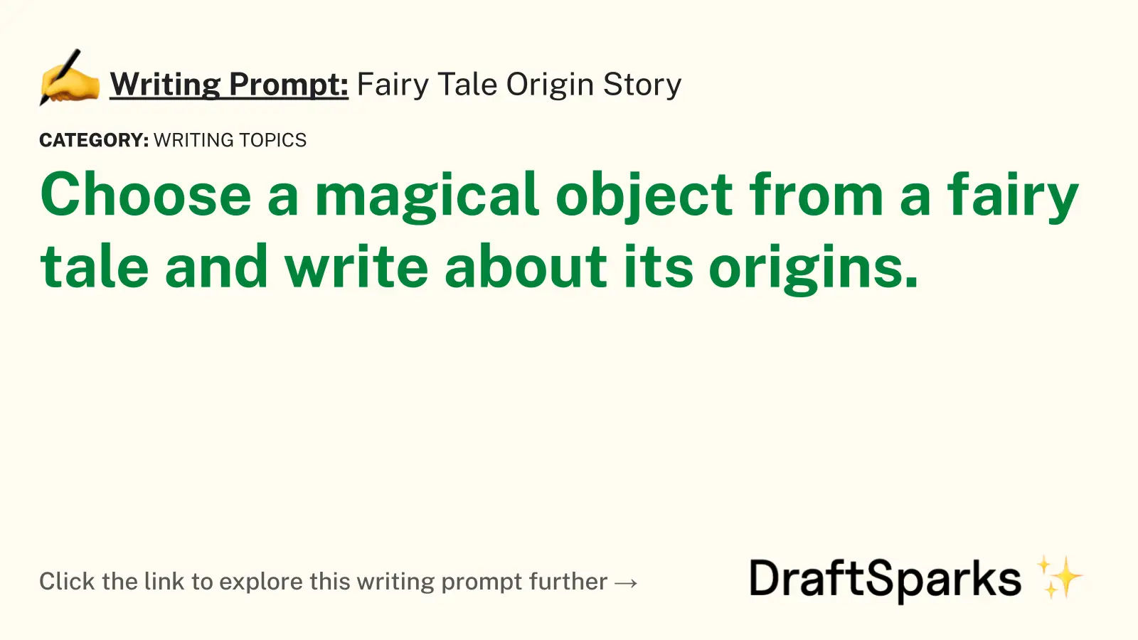 Fairy Tale Origin Story