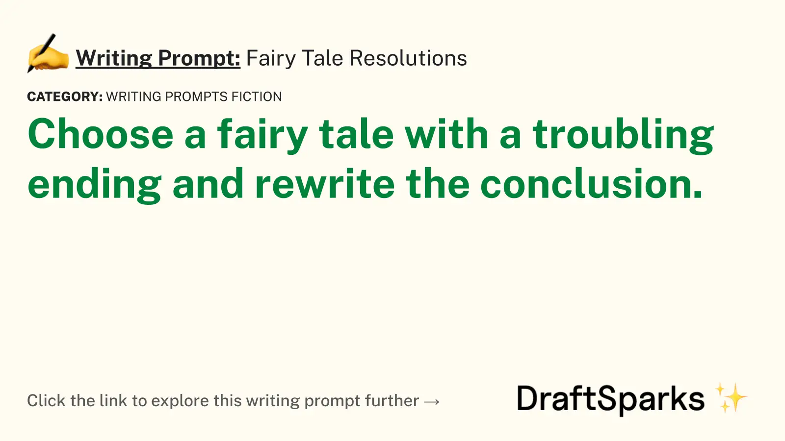 Fairy Tale Resolutions