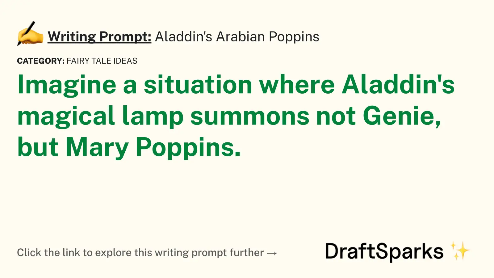 Aladdin’s Arabian Poppins