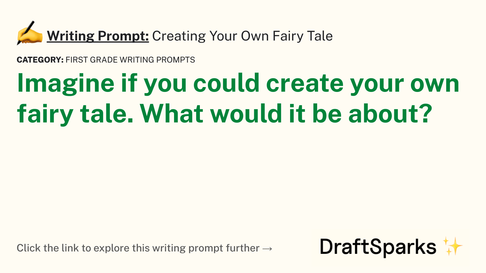 Creating Your Own Fairy Tale