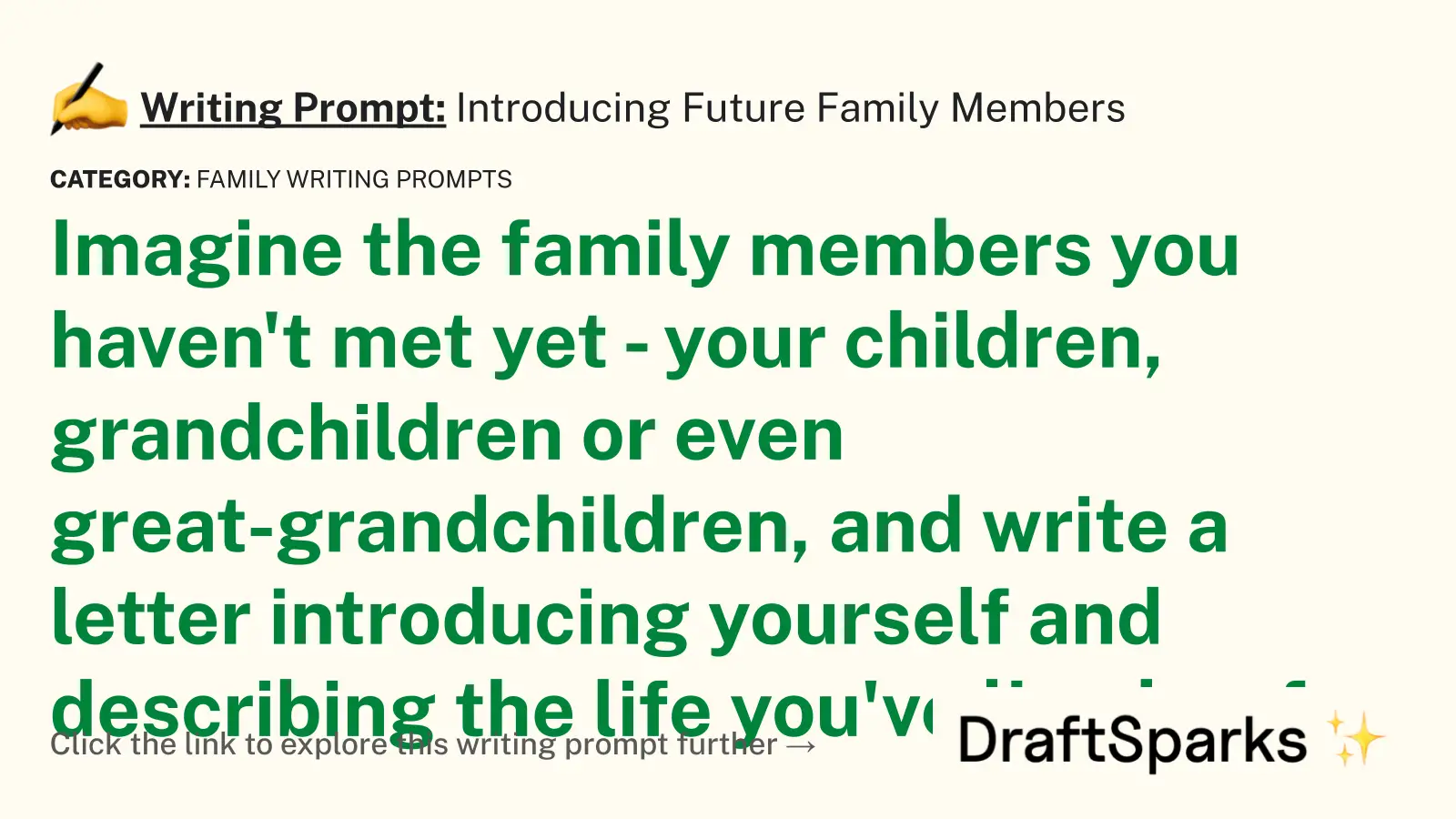 Introducing Future Family Members