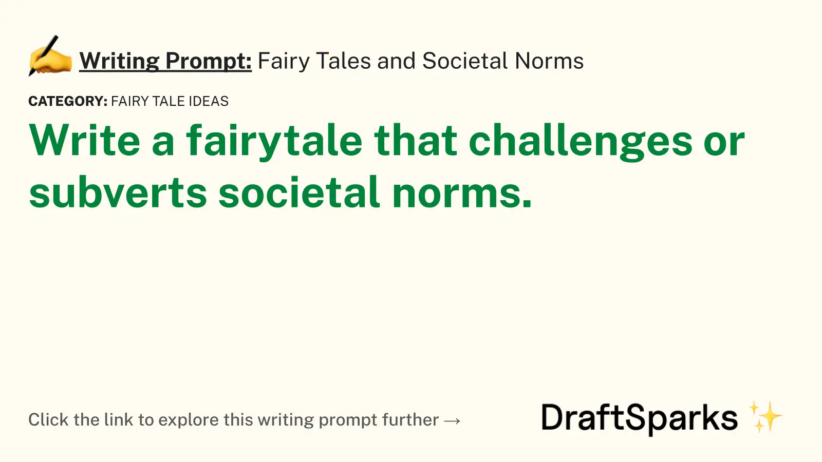 Fairy Tales and Societal Norms