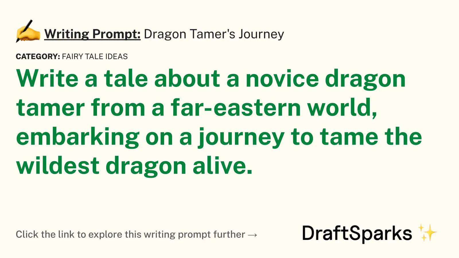 Dragon Tamer’s Journey
