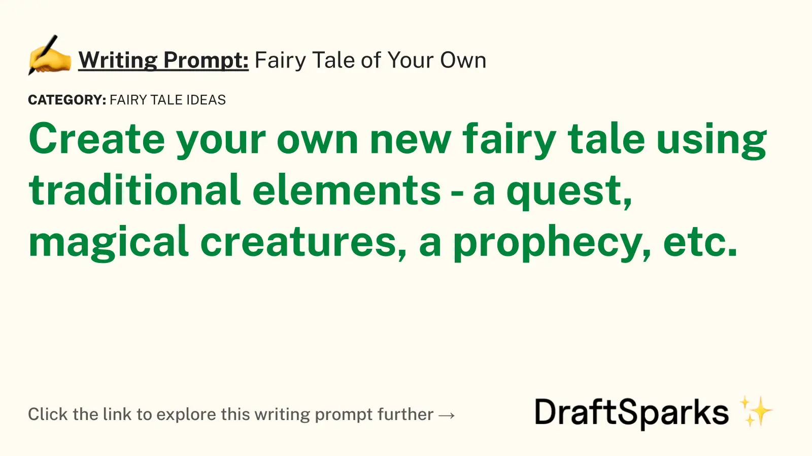 Fairy Tale of Your Own