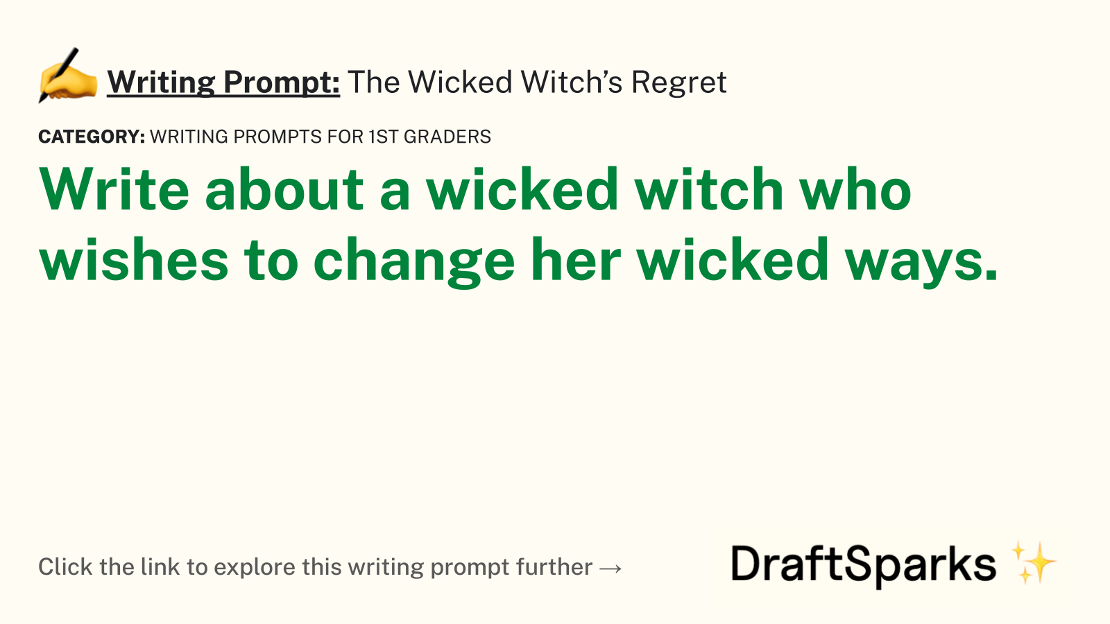 The Wicked Witch’s Regret